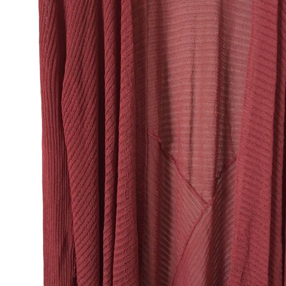 Eileen Fisher Women's Knit Top Cardigan Size M Red Sheer Long Sleeve Shawl - Picture 9 of 10